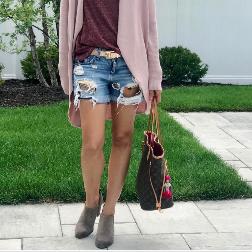 Rag & Bone distressed mid-rise denim shorts